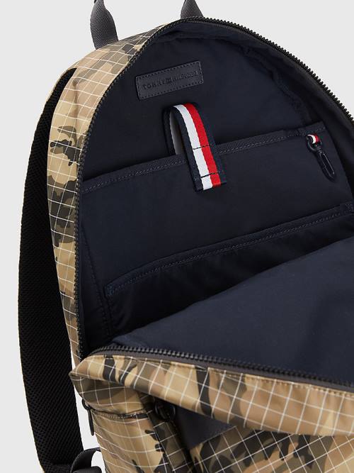 Green Tommy Hilfiger TH Established Camouflage Backpack Men's Bags | TH105MWR