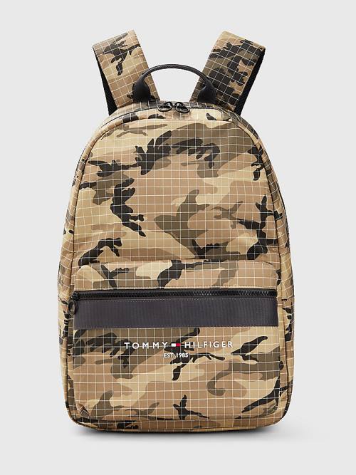 Green Tommy Hilfiger TH Established Camouflage Backpack Men\'s Bags | TH105MWR