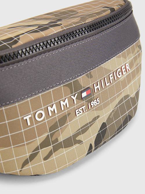 Green Tommy Hilfiger TH Established Camouflage Crossbody Men's Bags | TH256AWC