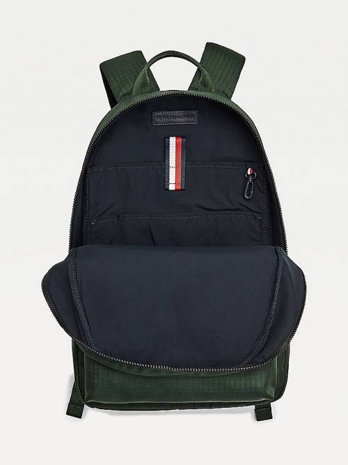 Green Tommy Hilfiger TH Established Recycled Polyester Backpack Men's Bags | TH318YBH