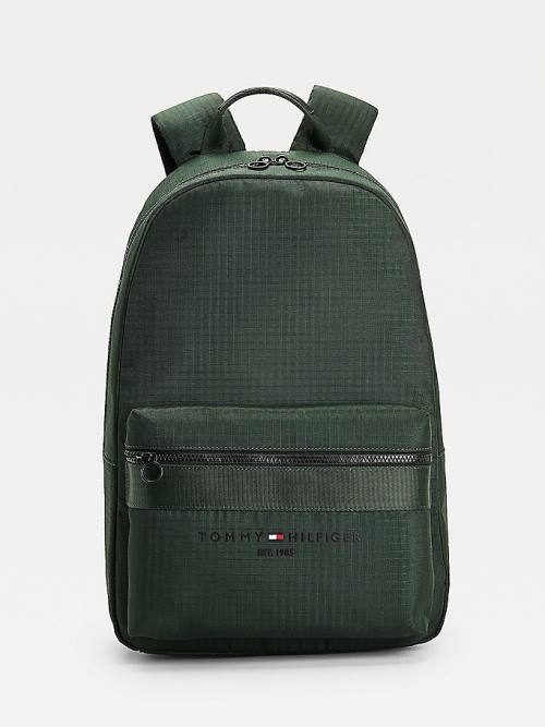 Green Tommy Hilfiger TH Established Recycled Polyester Backpack Men\'s Bags | TH318YBH