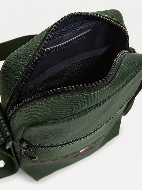 Green Tommy Hilfiger TH Established Small Reporter Men's Bags | TH571WBM