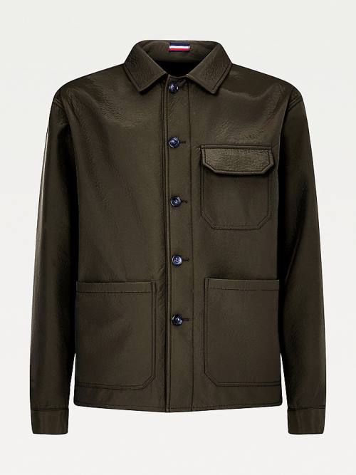 Green Tommy Hilfiger Tommy x Lardini Shirt Men's Jackets | TH418HVI