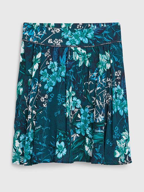 Green Tommy Hilfiger Tropical Floral Girls\' Skirts | TH263LPB