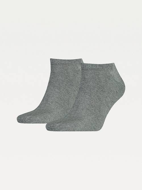 Grey Tommy Hilfiger 2-Pack Flag Trainer Men\'s Socks | TH653DJV