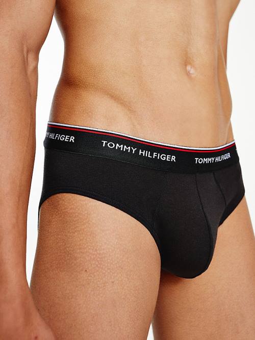 Grey Tommy Hilfiger 3-Pack Cotton Briefs Men's Underwear | TH239BJR