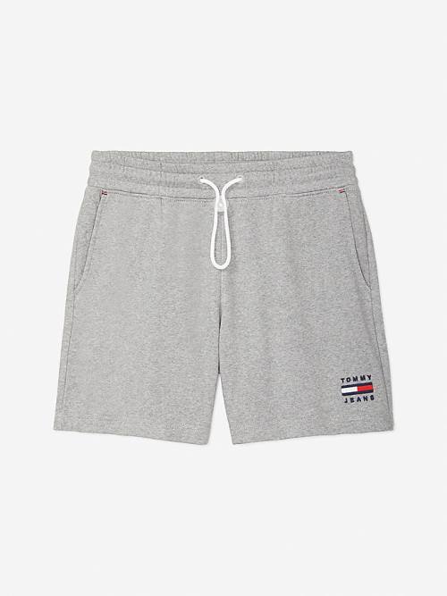 Grey Tommy Hilfiger Adaptive Logo Women\'s Shorts | TH625YEU