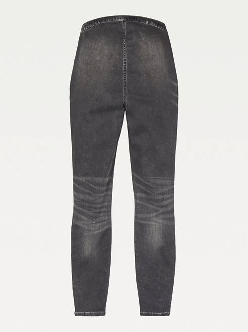 Grey Tommy Hilfiger Adaptive Natalia Ultra High Rise Denim Leggings Women's Jeans | TH940CBD