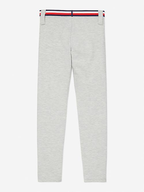 Grey Tommy Hilfiger Adaptive Tommy Icons Essential Leggings Girls' Pants | TH517XOL