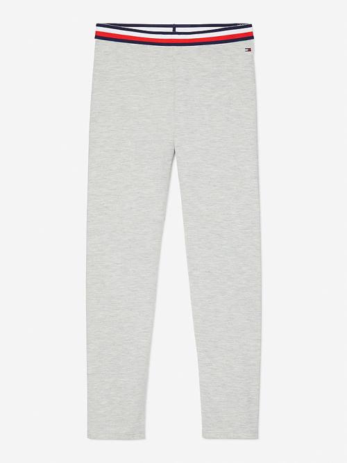 Grey Tommy Hilfiger Adaptive Tommy Icons Essential Leggings Girls\' Pants | TH517XOL