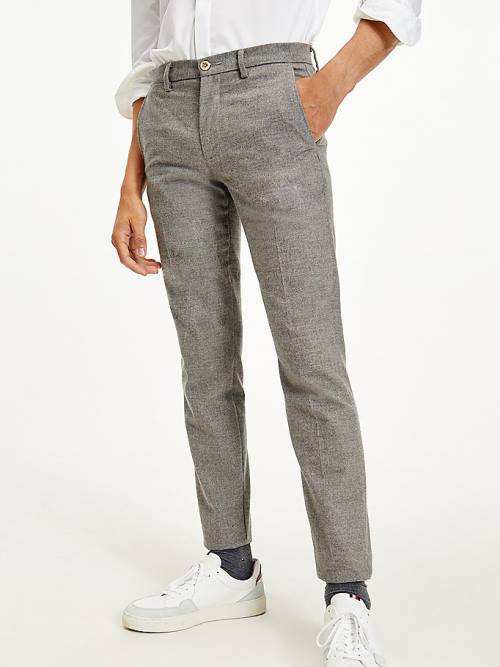 Grey Tommy Hilfiger Bleecker Slim Woven Men's Pants | TH167HGD