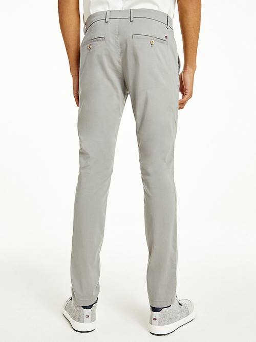 Grey Tommy Hilfiger Bleecker Stretch Cotton Slim Fit Men's Pants | TH753EVB