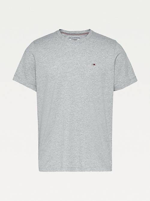 Grey Tommy Hilfiger Classics Organic Cotton Men's T Shirts | TH396KTO