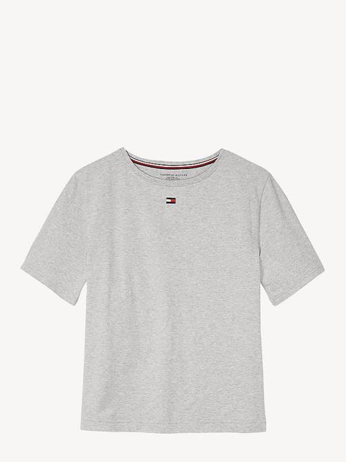 Grey Tommy Hilfiger Colour-Blocked Women's T Shirts | TH351JMW