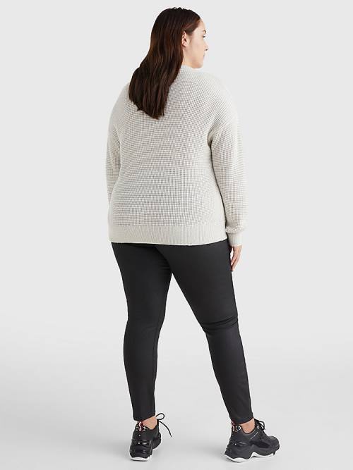 Grey Tommy Hilfiger Curve Alpaca Wool Relaxed Fit Jumper Women's Sweaters | TH874WVB