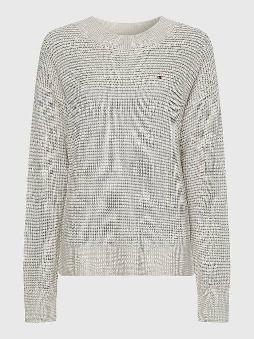 Grey Tommy Hilfiger Curve Alpaca Wool Relaxed Fit Jumper Women's Sweaters | TH874WVB