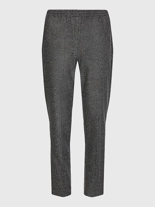 Grey Tommy Hilfiger Curve Tapered Pull-On Women's Pants | TH917LIJ