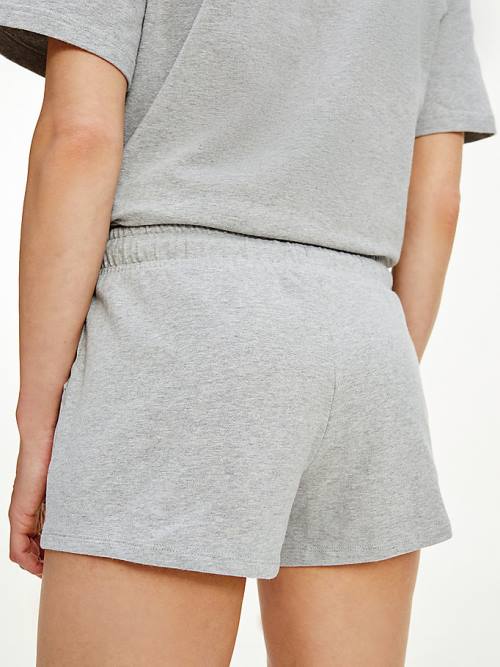 Grey Tommy Hilfiger Drawstring Jersey Women's Shorts | TH864CHL