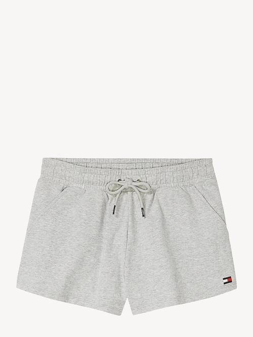 Grey Tommy Hilfiger Drawstring Jersey Women's Shorts | TH864CHL