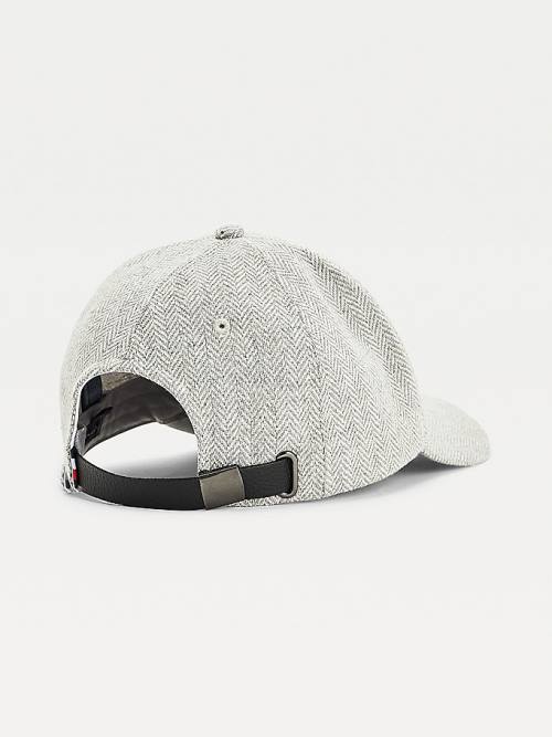 Grey Tommy Hilfiger Elevated Essential Herringbone Cap Men's Hats | TH317DRZ