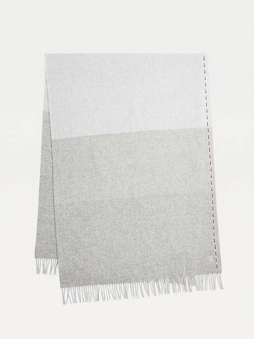 Grey Tommy Hilfiger Elevated Gradient Wool Women's Scarves | TH267KMG