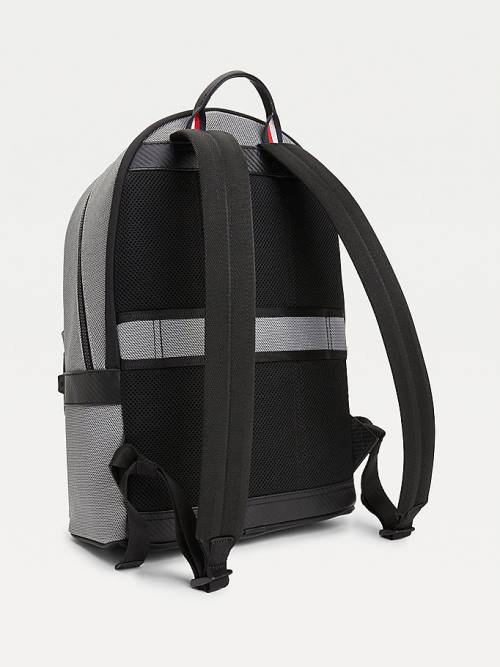 Grey Tommy Hilfiger Elevated Modern Woven Backpack Men's Bags | TH415LFN