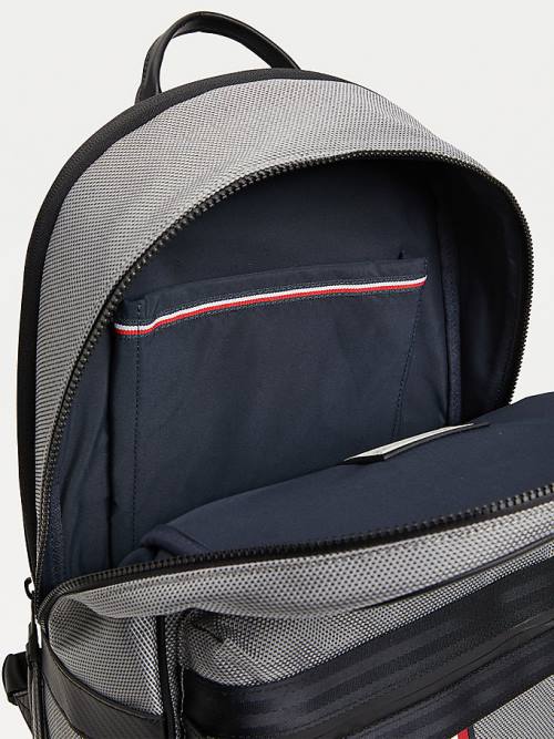 Grey Tommy Hilfiger Elevated Modern Woven Backpack Men's Bags | TH415LFN