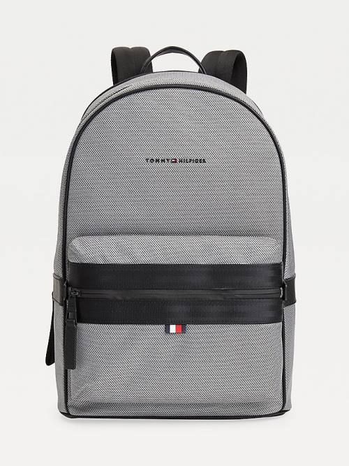 Grey Tommy Hilfiger Elevated Modern Woven Backpack Men\'s Bags | TH415LFN