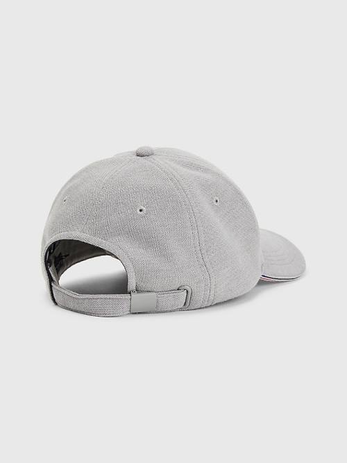 Grey Tommy Hilfiger Elevated Signature Tape Cap Men's Hats | TH248ZJK