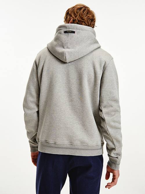 Grey Tommy Hilfiger Elevated TH Signature Men's Hoodie | TH539KQX