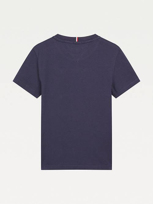 Grey Tommy Hilfiger Essential Colour-Blocked Organic Cotton Boys' T Shirts | TH240KUC