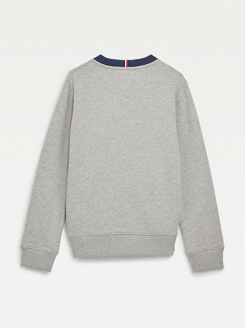 Grey Tommy Hilfiger Essential Colour-Blocked Organic Cotton Boys' Sweatshirts | TH326AYE