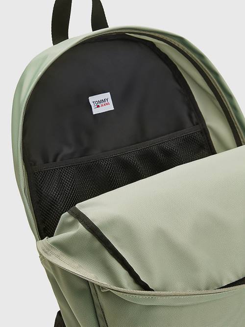 Grey Tommy Hilfiger Essential Logo Backpack Men's Bags | TH972MVJ