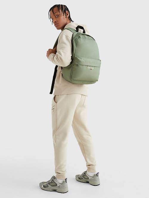 Grey Tommy Hilfiger Essential Logo Backpack Men's Bags | TH972MVJ