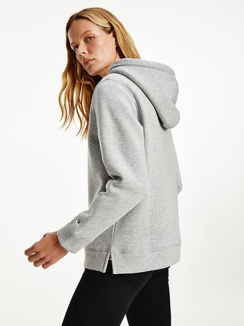 Grey Tommy Hilfiger Essential Logo Women's Hoodie | TH290KXP