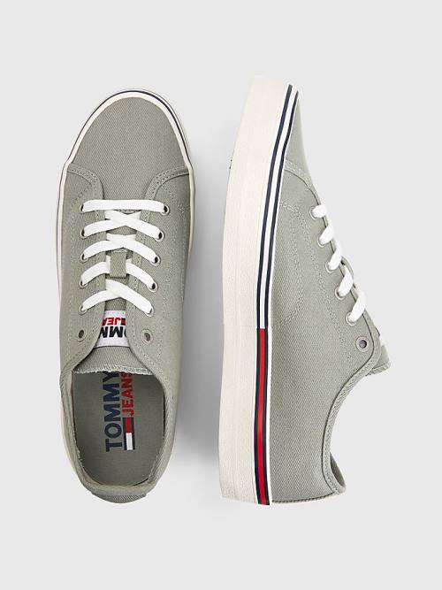 Grey Tommy Hilfiger Essential Low-Cut Men's Sneakers | TH418SGH