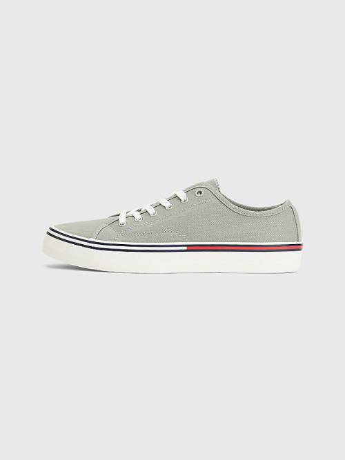 Grey Tommy Hilfiger Essential Low-Cut Men's Sneakers | TH418SGH