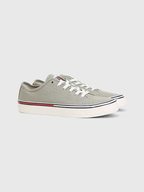 Grey Tommy Hilfiger Essential Low-Cut Men\'s Sneakers | TH418SGH