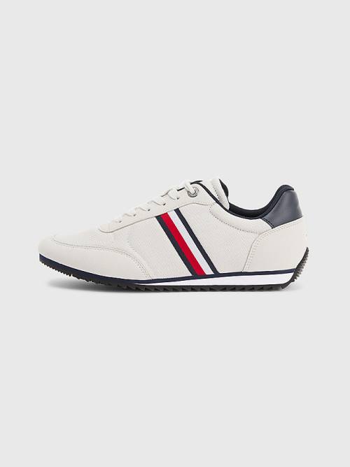 Grey Tommy Hilfiger Essential Mesh Signature Tape Men's Sneakers | TH160YIE