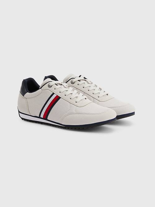 Grey Tommy Hilfiger Essential Mesh Signature Tape Men\'s Sneakers | TH160YIE