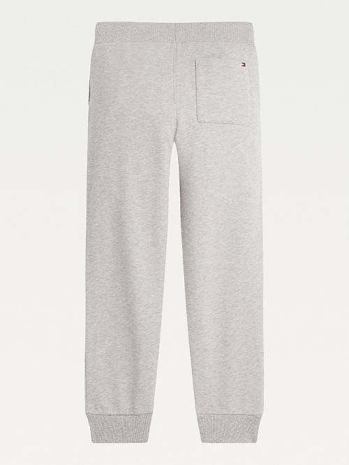 Grey Tommy Hilfiger Essential Organic Cotton Logo Joggers Boys' Pants | TH287KZD