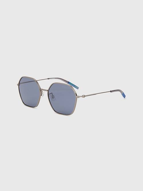 Grey Tommy Hilfiger Hexagonal Lens Men\'s Sunglasses | TH320OPR