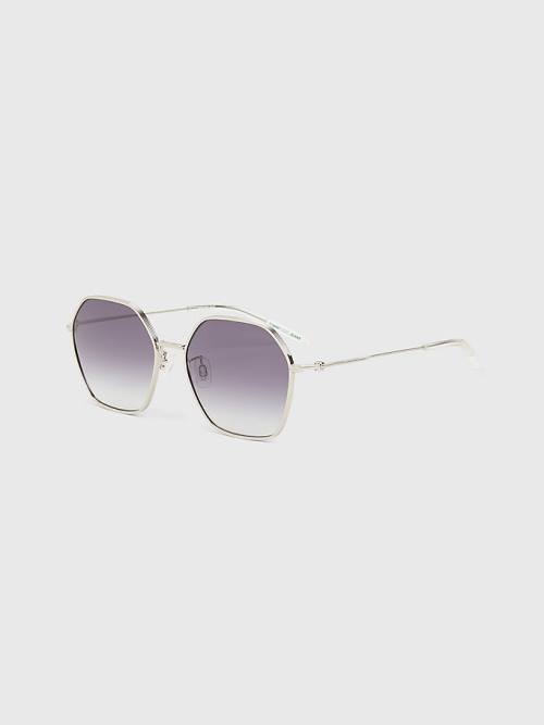 Grey Tommy Hilfiger Hexagonal Lens Women\'s Sunglasses | TH071BAH