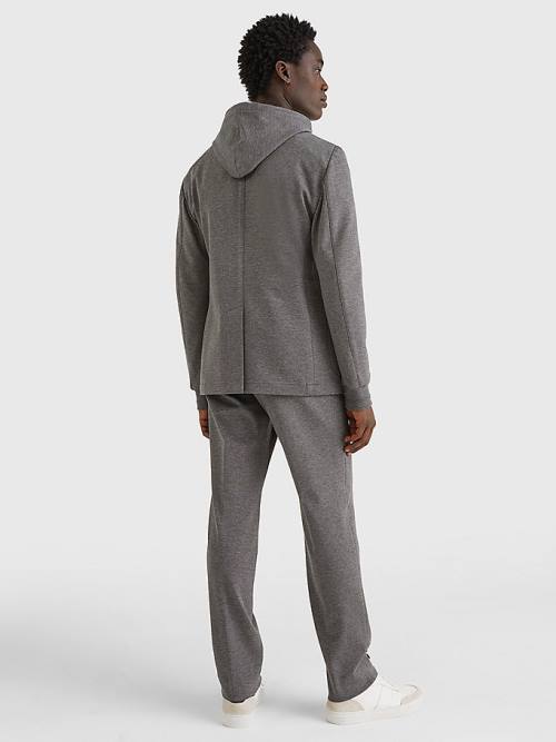 Grey Tommy Hilfiger Hooded Unconstructed Men's Blazers | TH910KPX