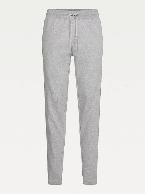 Grey Tommy Hilfiger Intechno Knit Logo Tape Joggers Men's Pants | TH915FLP