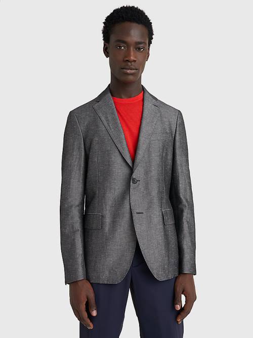 Grey Tommy Hilfiger Lardini Slim Fit Men\'s Blazers | TH203DKT