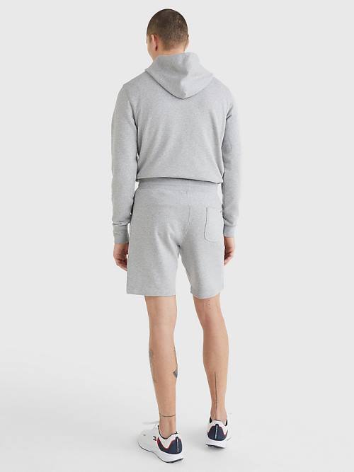 Grey Tommy Hilfiger Logo Sweat Men's Shorts | TH451JQK