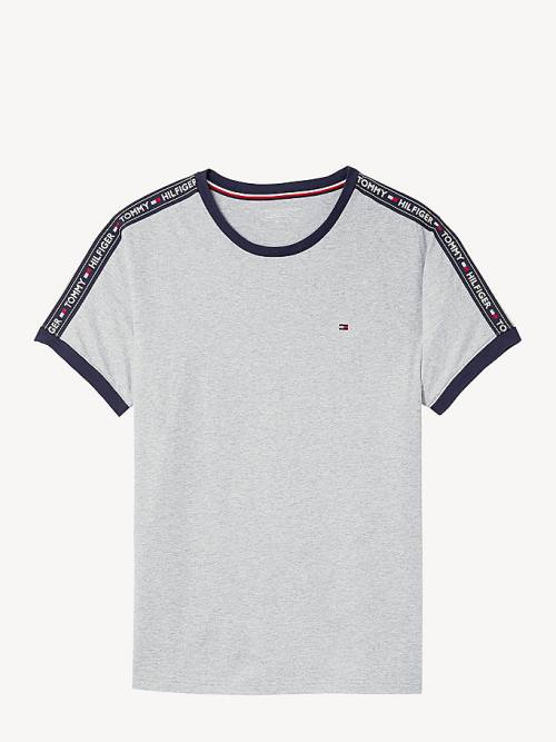 Grey Tommy Hilfiger Logo Tape Men's Pyjamas | TH407QKA