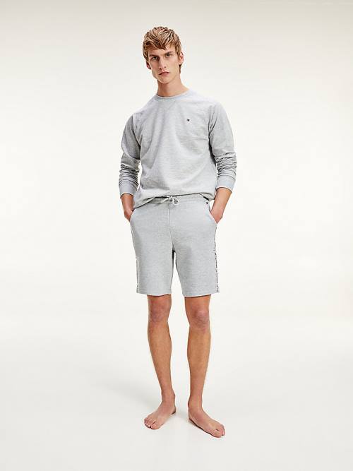 Grey Tommy Hilfiger Long Sleeve Crew Neck Sweatshirt Men\'s Pyjamas | TH461PEJ