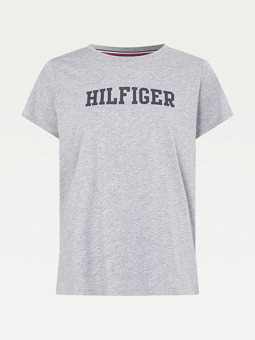 Grey Tommy Hilfiger Lounge Organic Cotton Women's T Shirts | TH064KLX